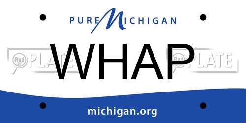 WHAP Michigan License Plate