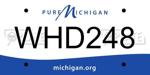 WHD248 Michigan License Plate