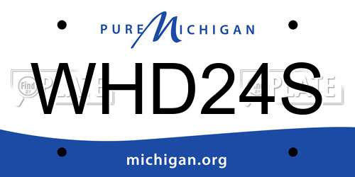 WHD24S Michigan License Plate