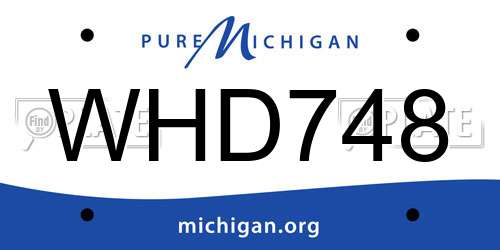 WHD748 Michigan License Plate