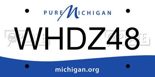 WHDZ48 Michigan License Plate