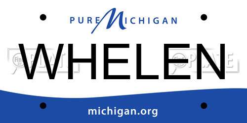 WHELEN Michigan License Plate