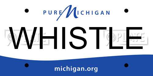 WHISTLE Michigan License Plate