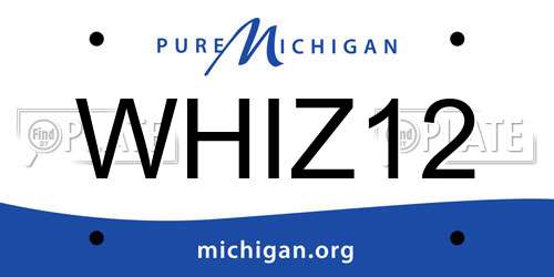 WHIZ12 Michigan License Plate