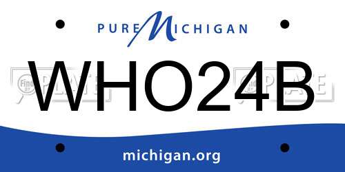 WHO24B Michigan License Plate