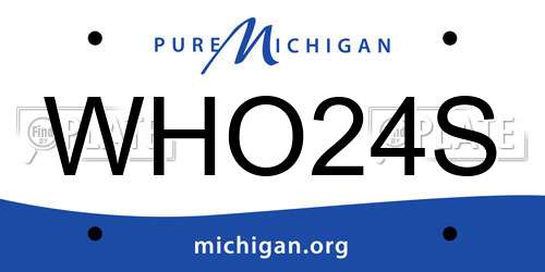 WHO24S Michigan License Plate