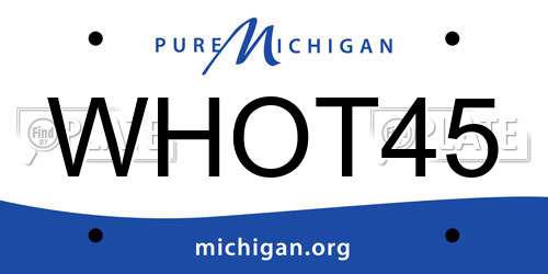 WHOT45 Michigan License Plate