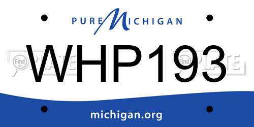 WHP193 Michigan License Plate