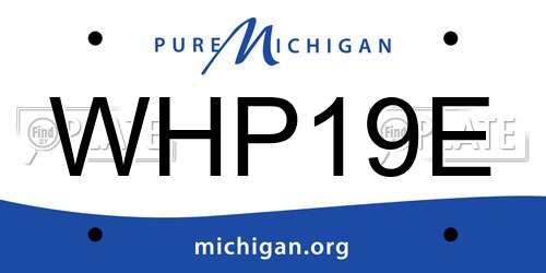 WHP19E Michigan License Plate