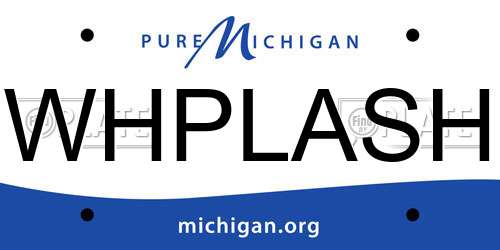 WHPLASH Michigan License Plate