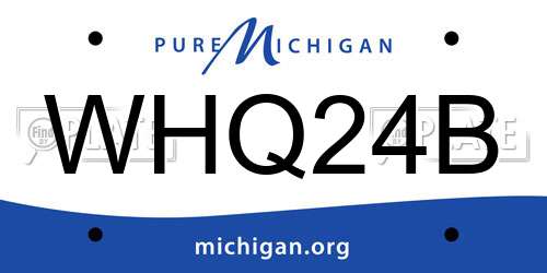 WHQ24B Michigan License Plate