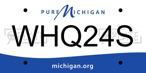 WHQ24S Michigan License Plate