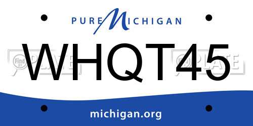 WHQT45 Michigan License Plate