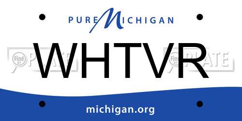 WHTVR Michigan License Plate