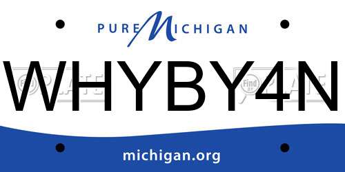 WHYBY4N Michigan License Plate