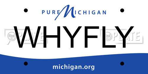 WHYFLY Michigan License Plate