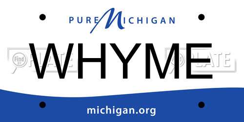 WHYME Michigan License Plate