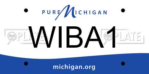 WIBA1 Michigan License Plate