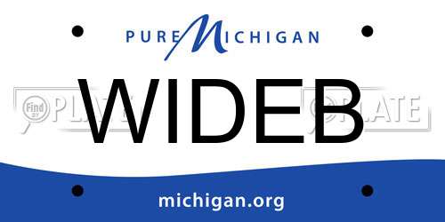 WIDEB Michigan License Plate