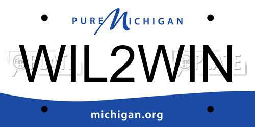 WIL2WIN Michigan License Plate