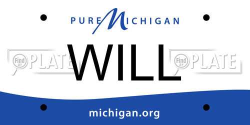 WILL Michigan License Plate