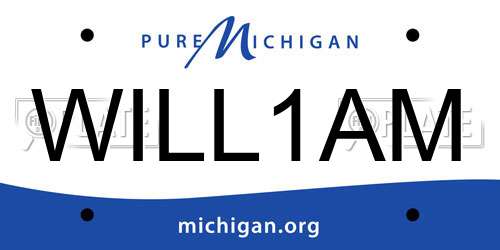 WILL1AM Michigan License Plate