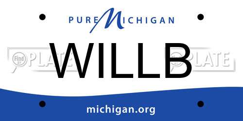 WILLB Michigan License Plate