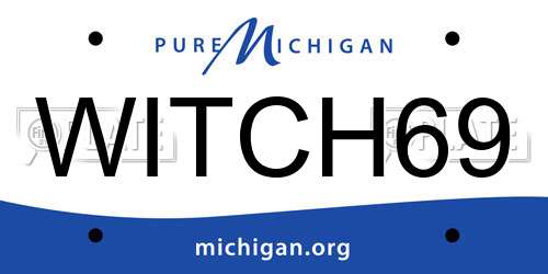 WITCH69 Michigan License Plate