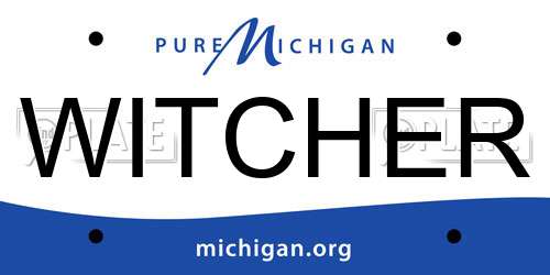 WITCHER Michigan License Plate