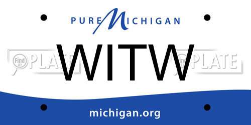 WITW Michigan License Plate