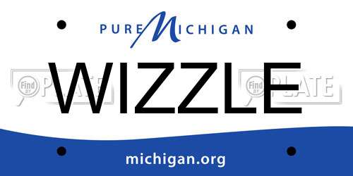 WIZZLE Michigan License Plate