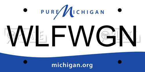 WLFWGN Michigan License Plate