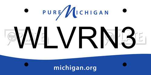 WLVRN3 Michigan License Plate