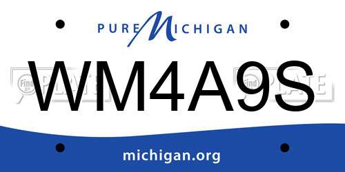 WM4A9S Michigan License Plate