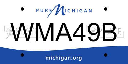WMA49B Michigan License Plate