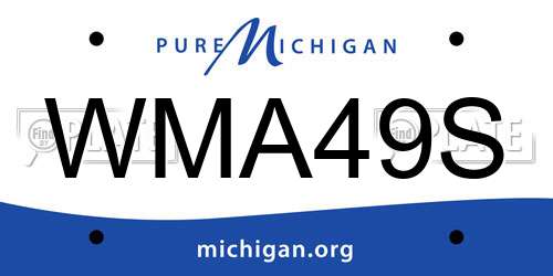 WMA49S Michigan License Plate