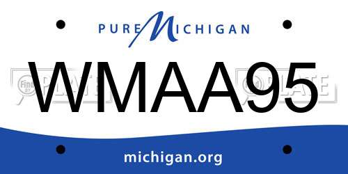 WMAA95 Michigan License Plate