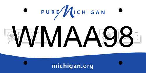 WMAA98 Michigan License Plate