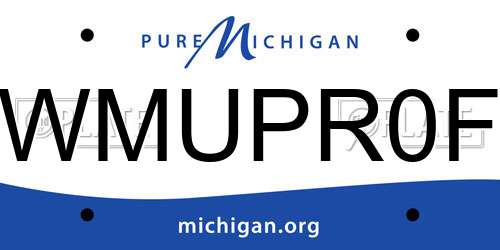 WMUPR0F Michigan License Plate