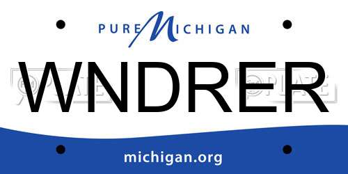 WNDRER Michigan License Plate