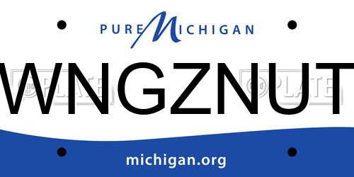 WNGZNUT Michigan License Plate
