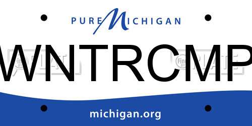 WNTRCMP Michigan License Plate