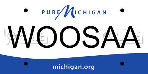 WOOSAA Michigan License Plate