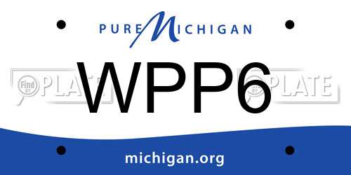 WPP6 Michigan License Plate