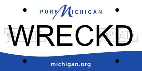 WRECKD Michigan License Plate