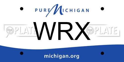 WRX Michigan License Plate