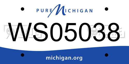 WS05038 Michigan License Plate
