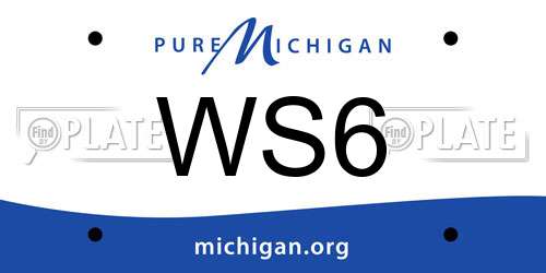 WS6 Michigan License Plate