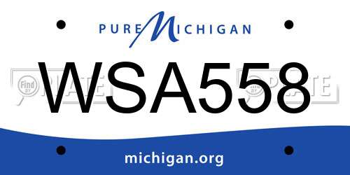 WSA558 Michigan License Plate
