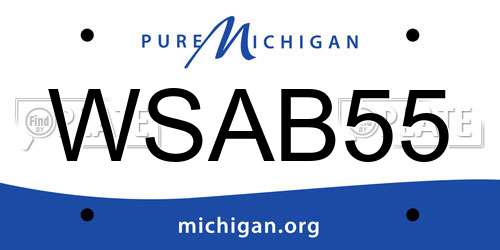 WSAB55 Michigan License Plate